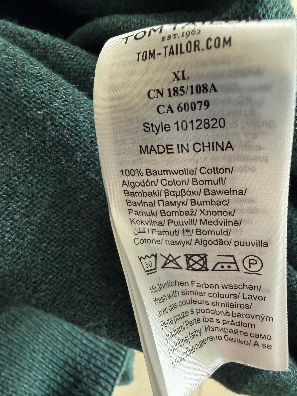 Tom Tailor Maglioni & Felpe: Tom Tailor Herren Pullover Grösse XL Dunkelgrün Baumwolle – Usato da Kirchdorf AG venduto da coco123 4