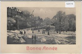 Geneve - Place Neuve en hiver - Bonne Annee