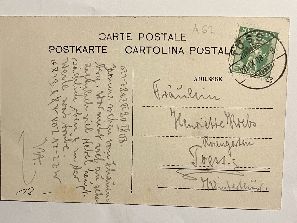 Cartoline postali: Alte Ansichtskarte Gyrenbad Schauenberg mit Säntis 1908 – Usato da Bauma venduto da Baumer71 1