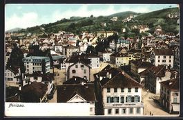 Herisau, Teilansicht mit Hotel Storchen
