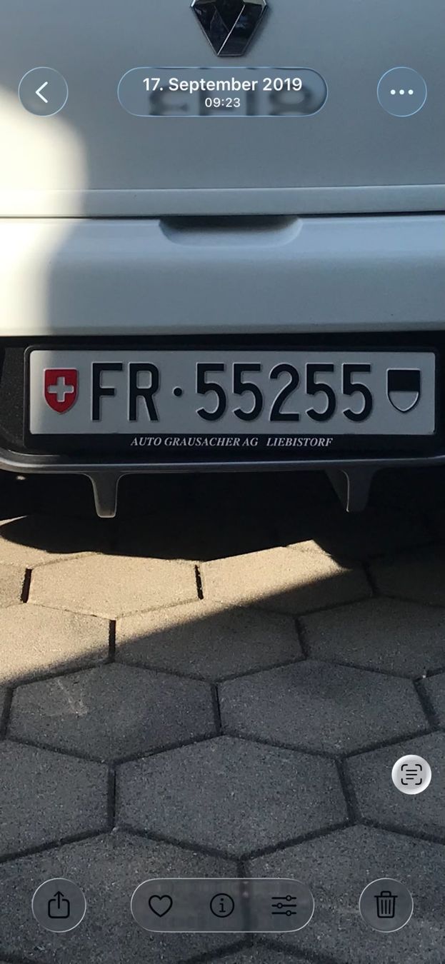 Ecriteaux: Autonummer FR 55255 – D'occasion à Bern par Buybest24 1