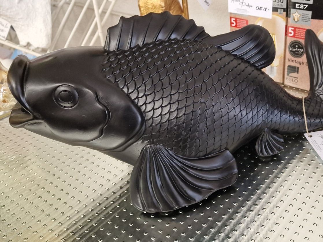 Lampade: Koi Fisch Lampe Schwarz – Nuovo e nell'imballaggio originale da Schaffhausen venduto da AtelierPudesco 2