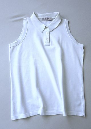 CRISTIANO FISSORE Poloshirt ärmellos, weiss, Gr.38