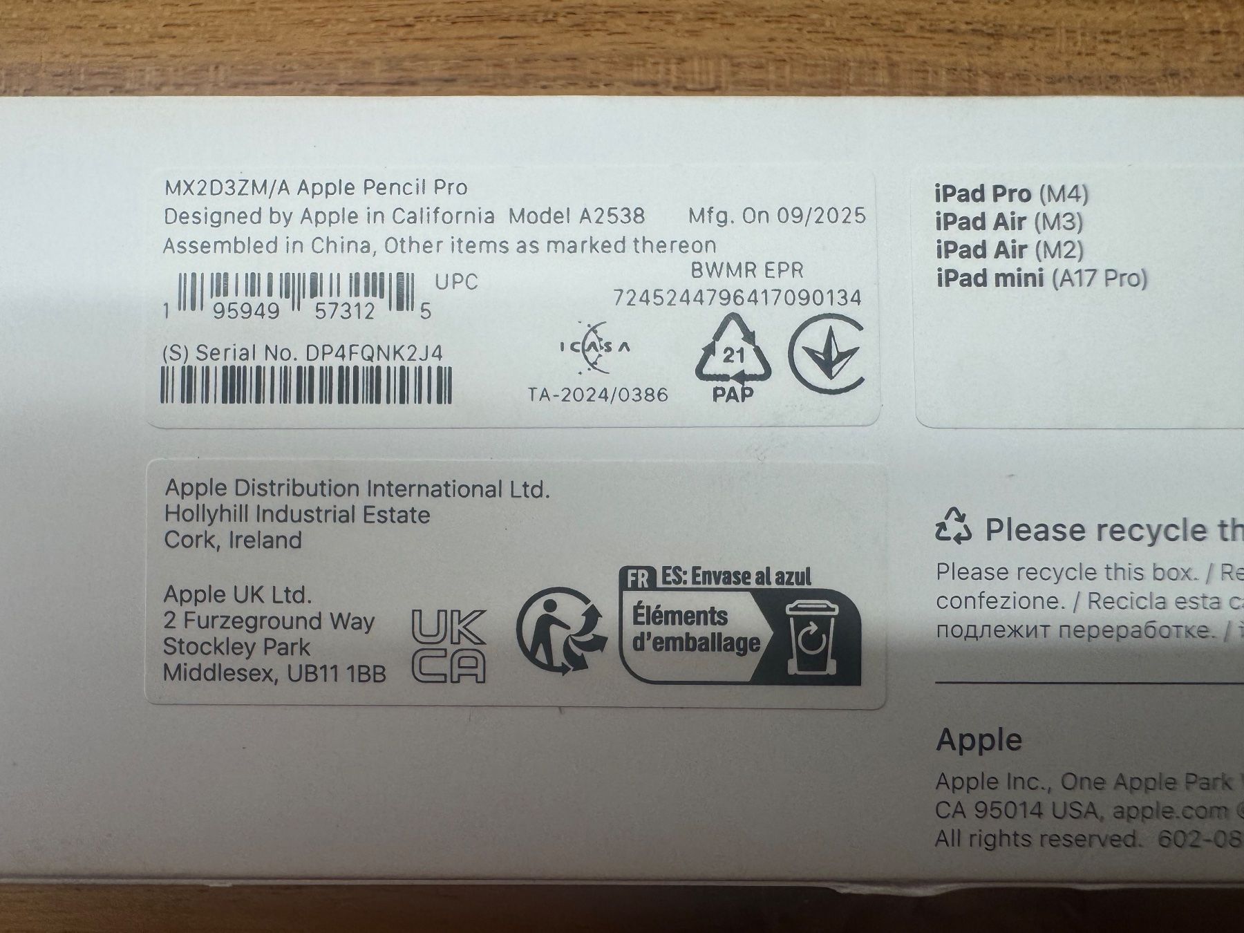 Apple Stylos & Marker: Stylet Apple iPad-6 Génération 2 – Neuf avec emballage d'origine à Carouge GE par ant_h7rq 2