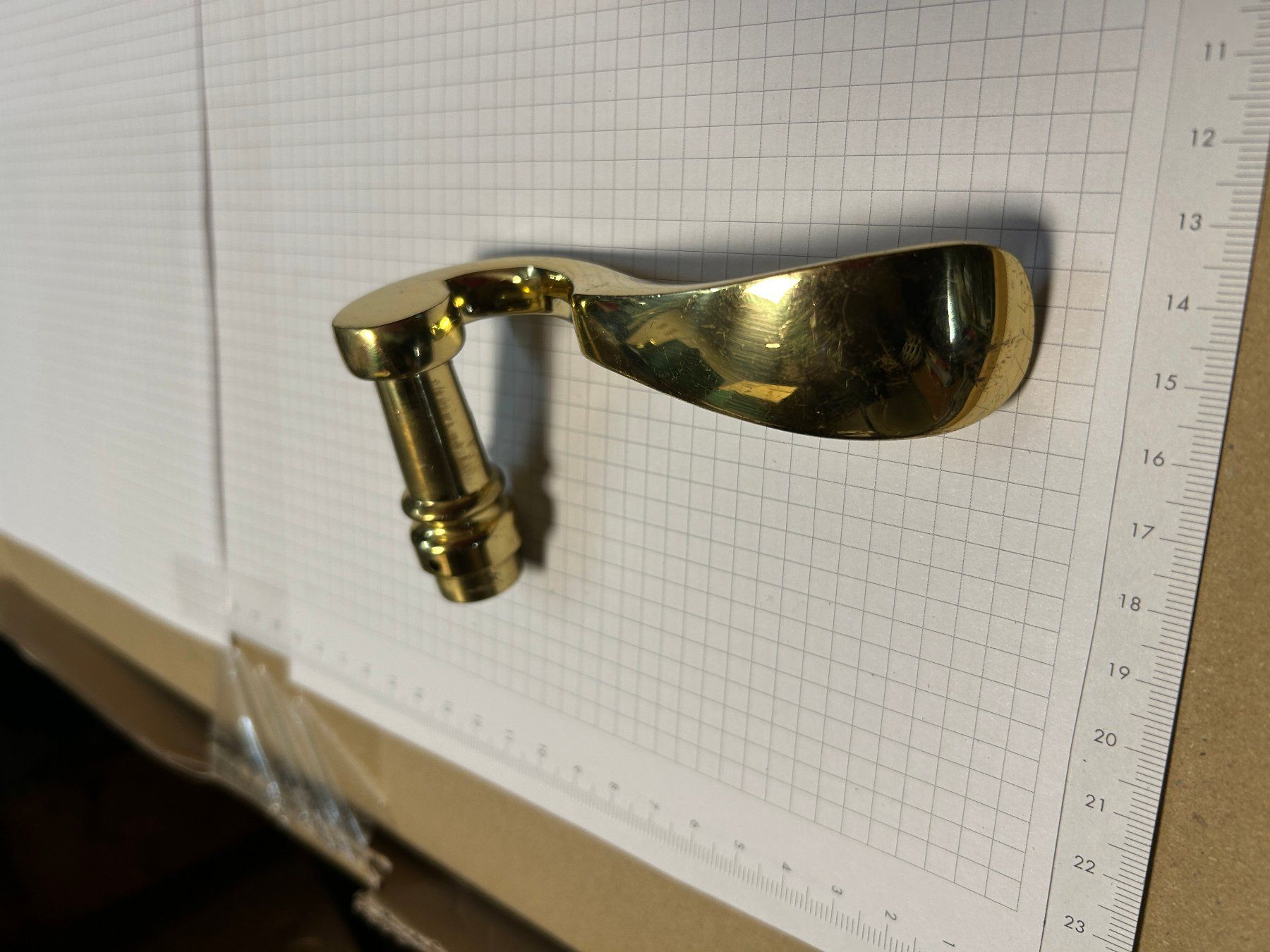 Ferramenta: drücker Links, Lochteil 9 mm, Messing – Nuovo (secondo la descrizione) da hägendorf venduto da hsh4614 2