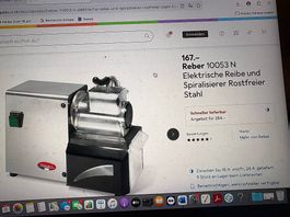 Reber Râpe Spirale électrique Acier Inoxydable