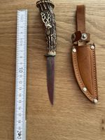 Couteau de chasse Solingen vintage, manche en corne de cerf!
