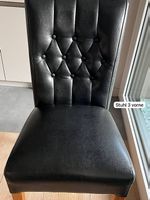 Schöne schwarze Esszimmerstühle aus Kunstleder  Interio