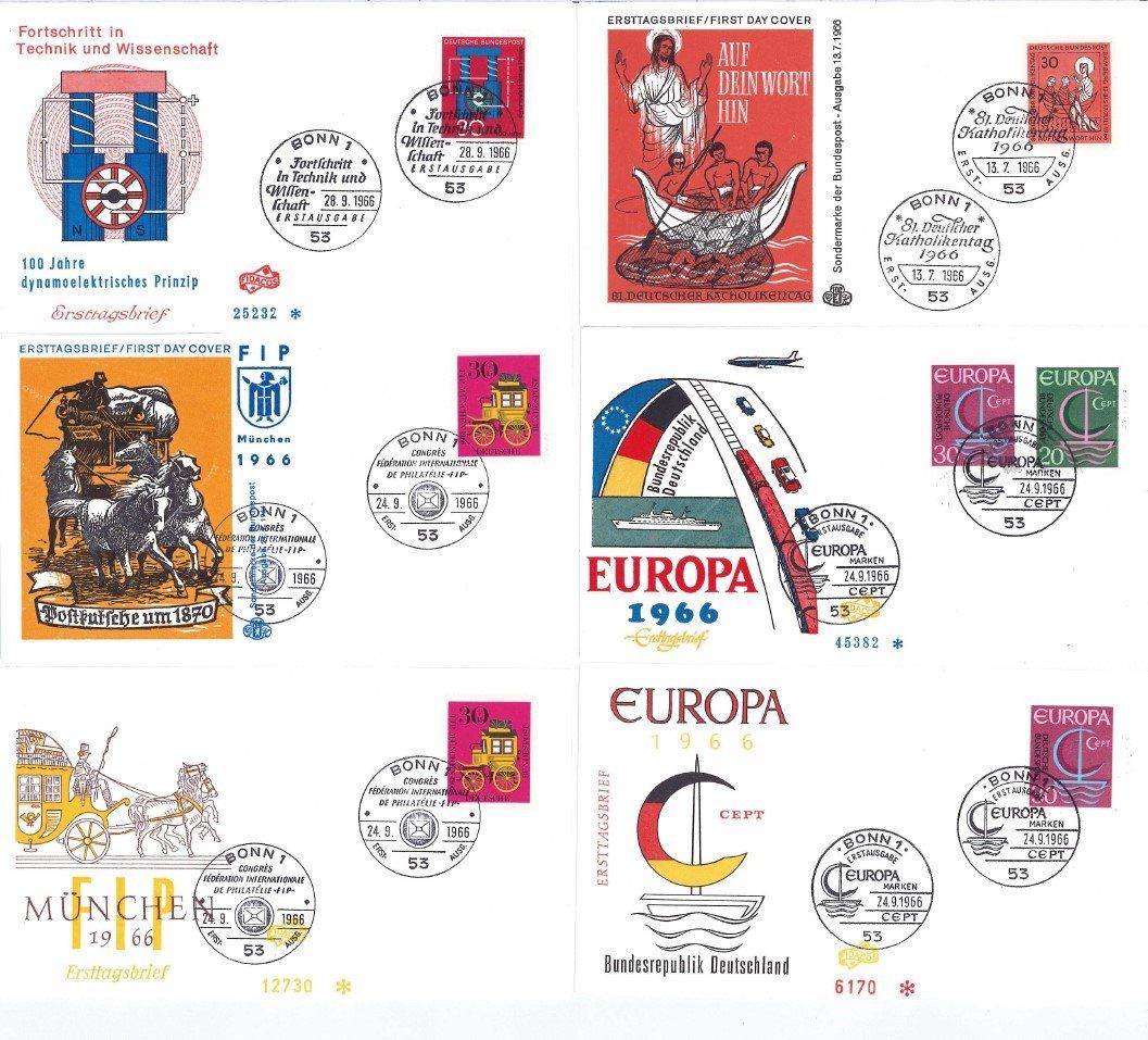 Alle Briefmarken: 29 Ersttagsbriefe BRD – Gebraucht aus Bellach von qsearch