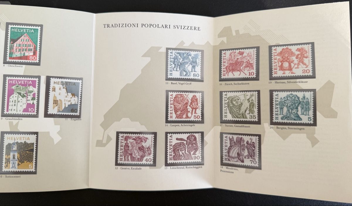 Tous les timbres: PTT Souvenir 1977 Version I und E - postfrisch – Neuf (Voir description) à Hölstein par luc_lx8k 2