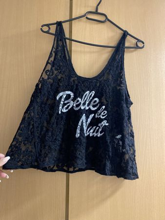 Schwarzes Spitzen Top von Tally Weijl, Grösse L, Neu!