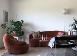 Sofa Rose Sofacompany rostbraun/terracotta Samt