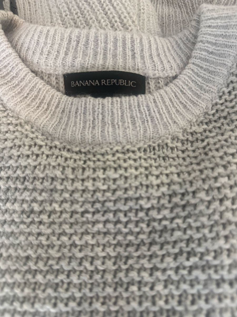 Banana Republic Maglioni & Felpe: Wollpullover grau von Banana Republik mit Fransen – Usato da Zürich venduto da Mona-L 6