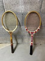 2 raquettes de tennis vintage 