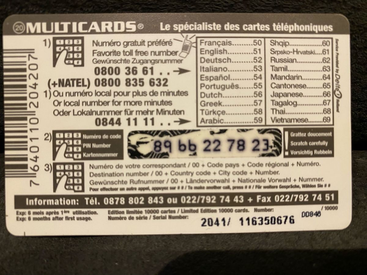 Schede telefoniche: Carte – Usato da Lausanne venduto da babacard10 1