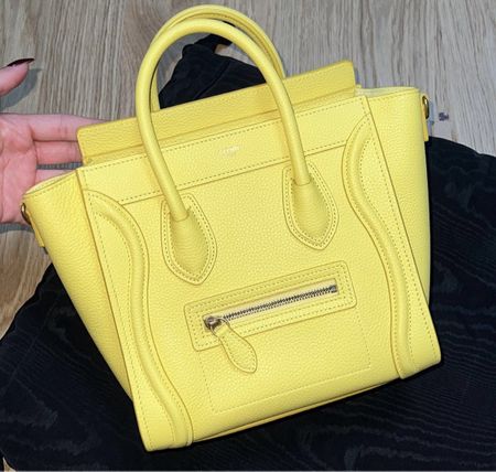 Celine Micro Luggage Bag Yellow