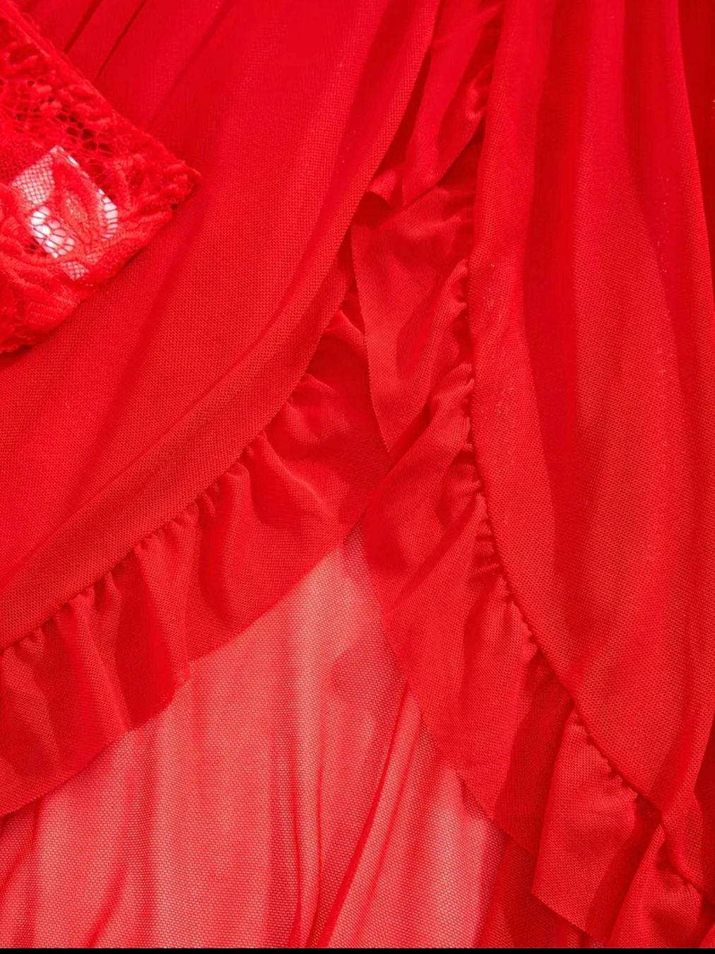 Altra biancheria intima: Negligee-Spitzennachthemd-String-Spitzen Slip-Rot - Grösse S – Nuovo (secondo la descrizione) da Teufenthal AG venduto da MeineSchatztruhe 4