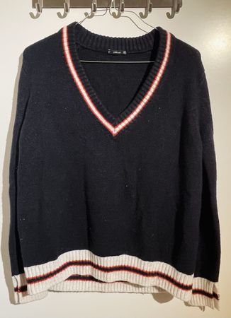 Zara Knit Pullover Sweater Gr. S V-Neck
