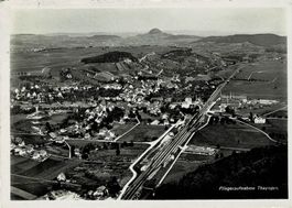 Fliegeraufn. von THAYNGEN SH gel. 1938! Swisssair Luftbild!