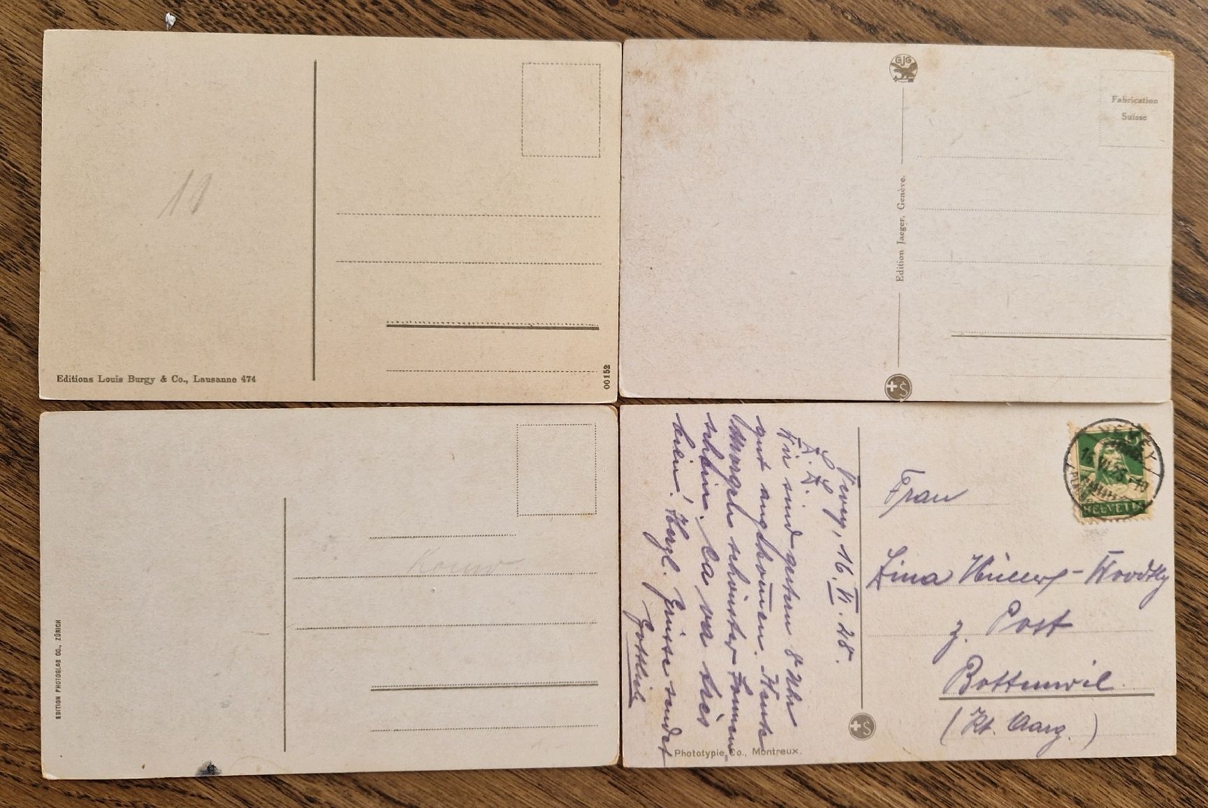 Cartes postales: 4 AK Château Chillon, eine 1928 – D'occasion à Ebikon par Donar50 1