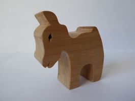 Schönes Holztier, Esel, 8,3cm