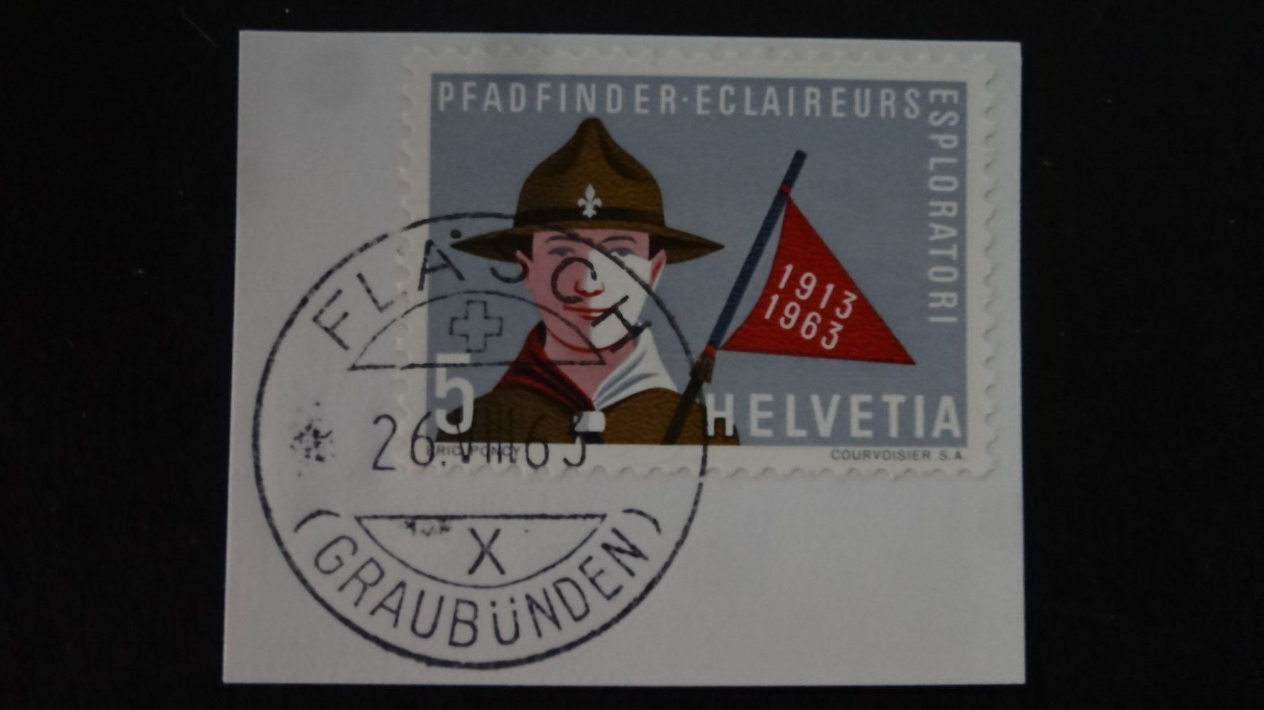 Tutti i francobolli: FLÄSCH (Graubünden)  26.VIII.65    171 – Usato da Anwil venduto da larks