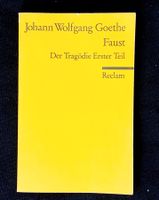 Johann W. GOETHE - FAUST Der Tragödie Erster Teil . RECLAM