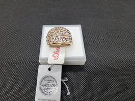 S.Oliver Damen Ring mit Swarovski Kristallen Größe 58/18,5