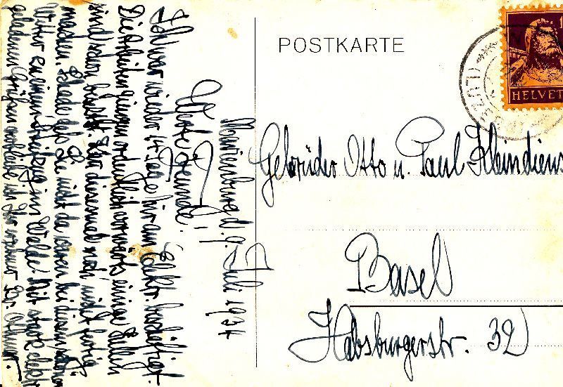 Cartoline postali: Wikon -Töchterinstitut Marienburg + 1934 – Usato da Emmenbrücke venduto da teestube 1