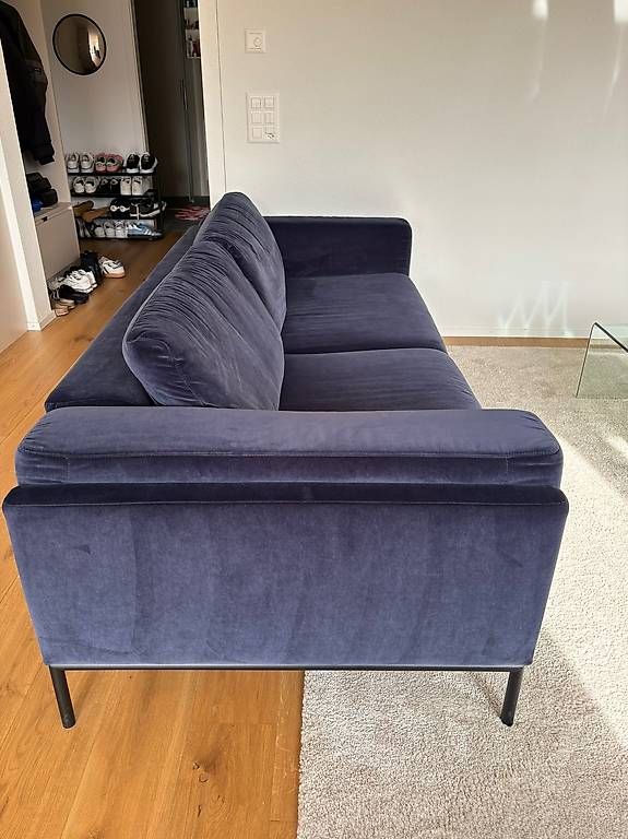 Divani: 3er-Designer-Sofa in dunkelblau/navy – Usato da Zürich venduto da manufr21 1