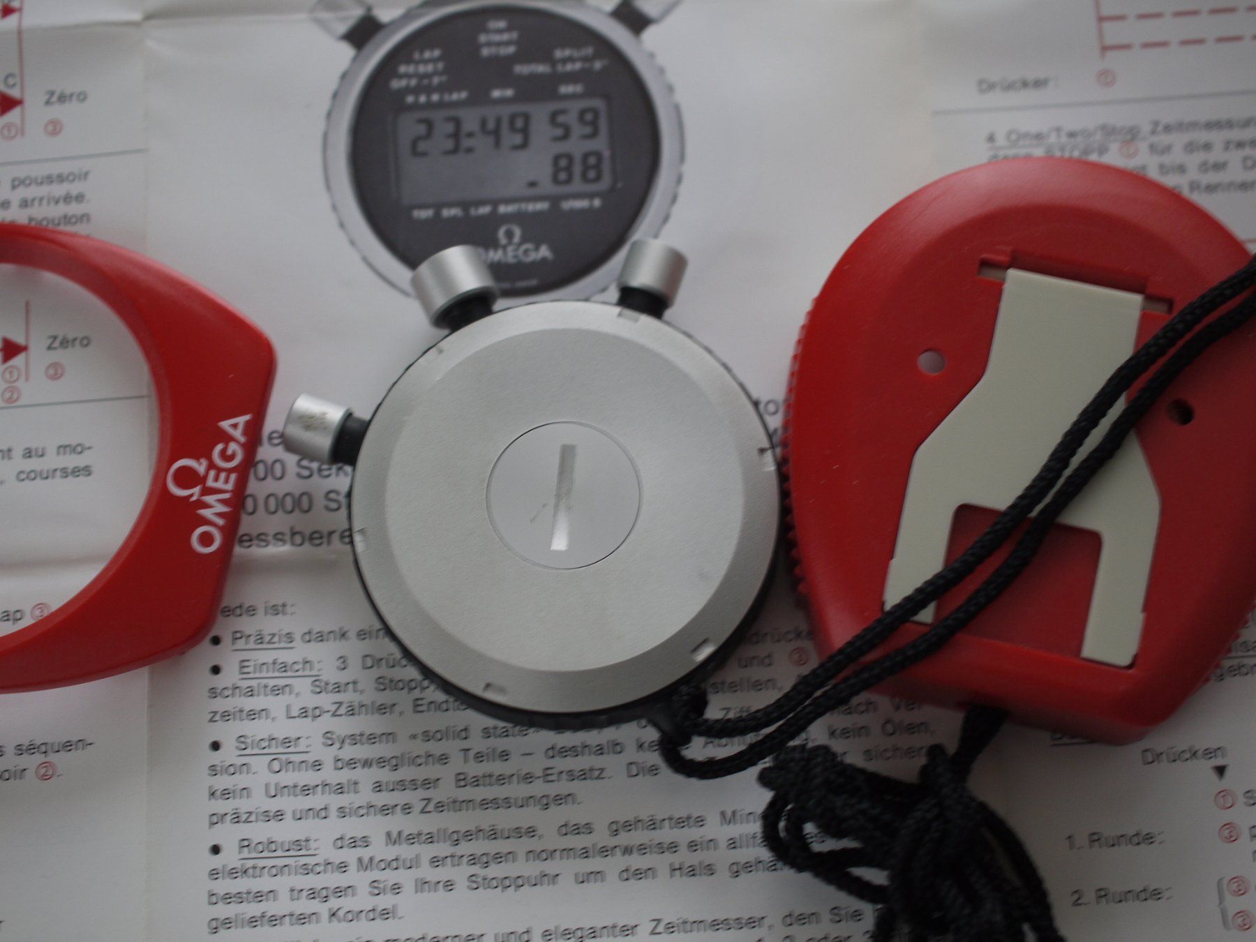 Omega Orologi: Omega Multifuntion LCD Quartz Electronic Stopwatch – Usato da Gross venduto da Retro20 6