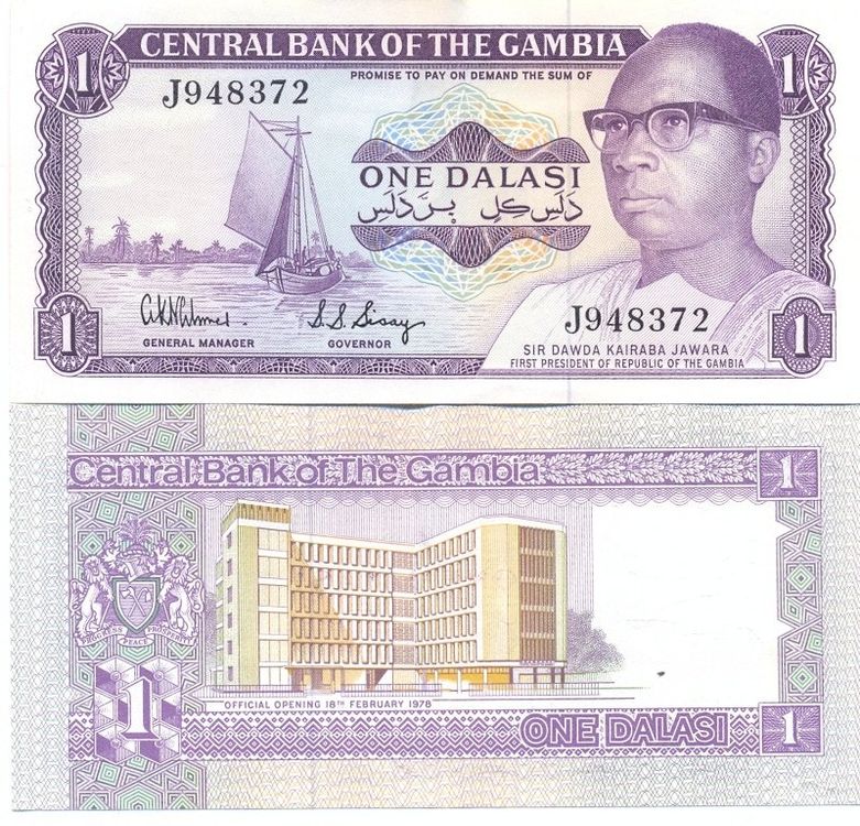 GAMBIA , P 8 , 1 Dalasi 1978, UNC Neuf Kfr, COMMEMORATIF | Kaufen Auf ...