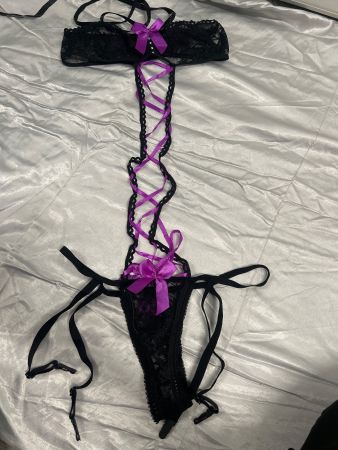 Dessous Neglige Spitze Straps String BH 1 Size Neu