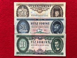 Budapest 1960/69/86 - Ungarn - 10, 20 & 50 Forint