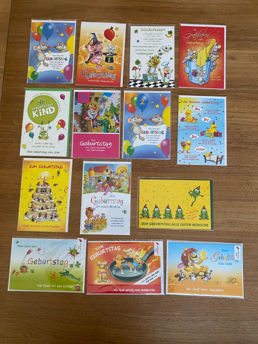 Cartes: Geburtstagskarten - 14 Stück – Neuf (Voir description) à Unterterzen par bac_287t