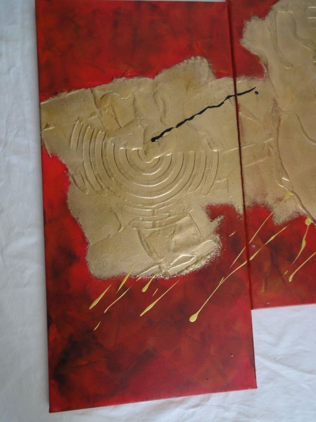 Gemälde: Acrylgemälde abstrakt auf Leine – Neu (gemäss Beschreibung) aus Chur von omonia 1