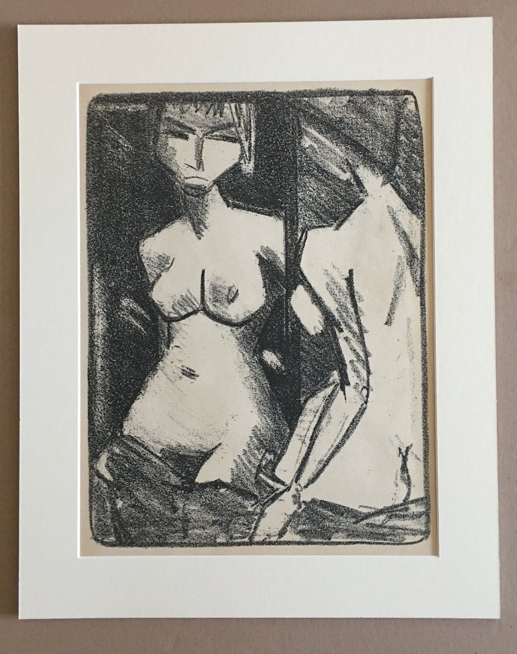Grafiken & Lithographien: Otto Mueller     "Mädchenakt vor dem Spiegel"  DRUCKGRAPHIK – Gebraucht aus Nennigkofen von juhit 1