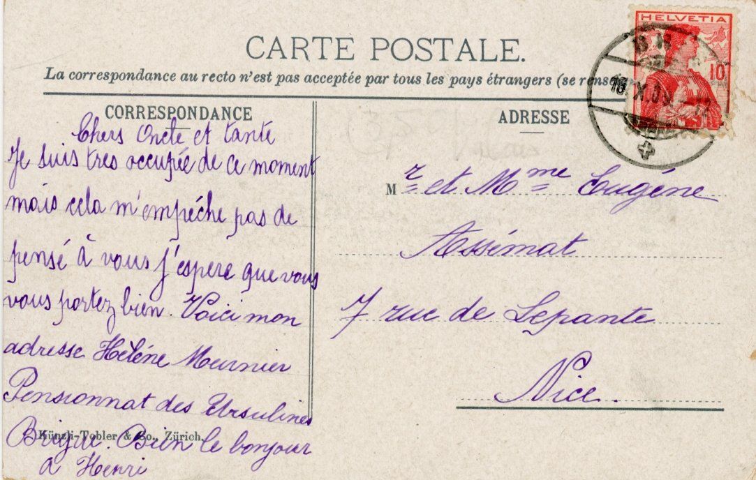 Cartoline postali: Naters   VS   bei Brig  (Simplonbahn)      um 1909 – Usato da Brig venduto da Valcards54 1