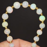 Armband L-8232 – Äthiopische Welo Opal Kugeln ca.3,5-6mm 20+