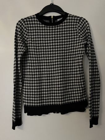 Elegantes Pepita-Muster Oberteil, Grösse S, wie Neu!