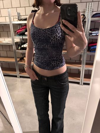 vintage blue glamour y2k top