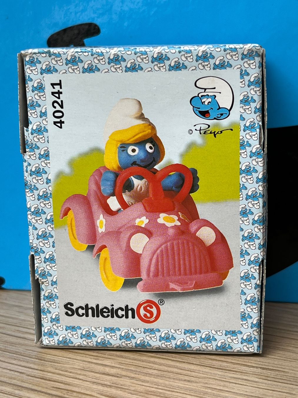 Schleich Figuren: Schlumpfine in pinkem Auto, Originalverpackung – Gebraucht aus Lyss von Duckszone