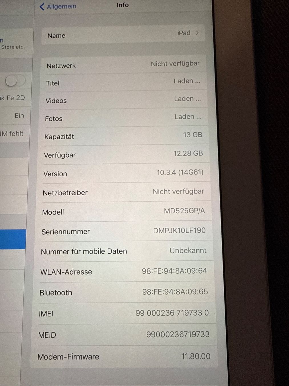 Apple Tablet PC: Apple iPad 13 GB – Usato da Allschwil venduto da meeresperle 4