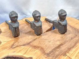 3 antike Jalousie Rückhalter, Gusseisen (LOT2296X#FBS2)
