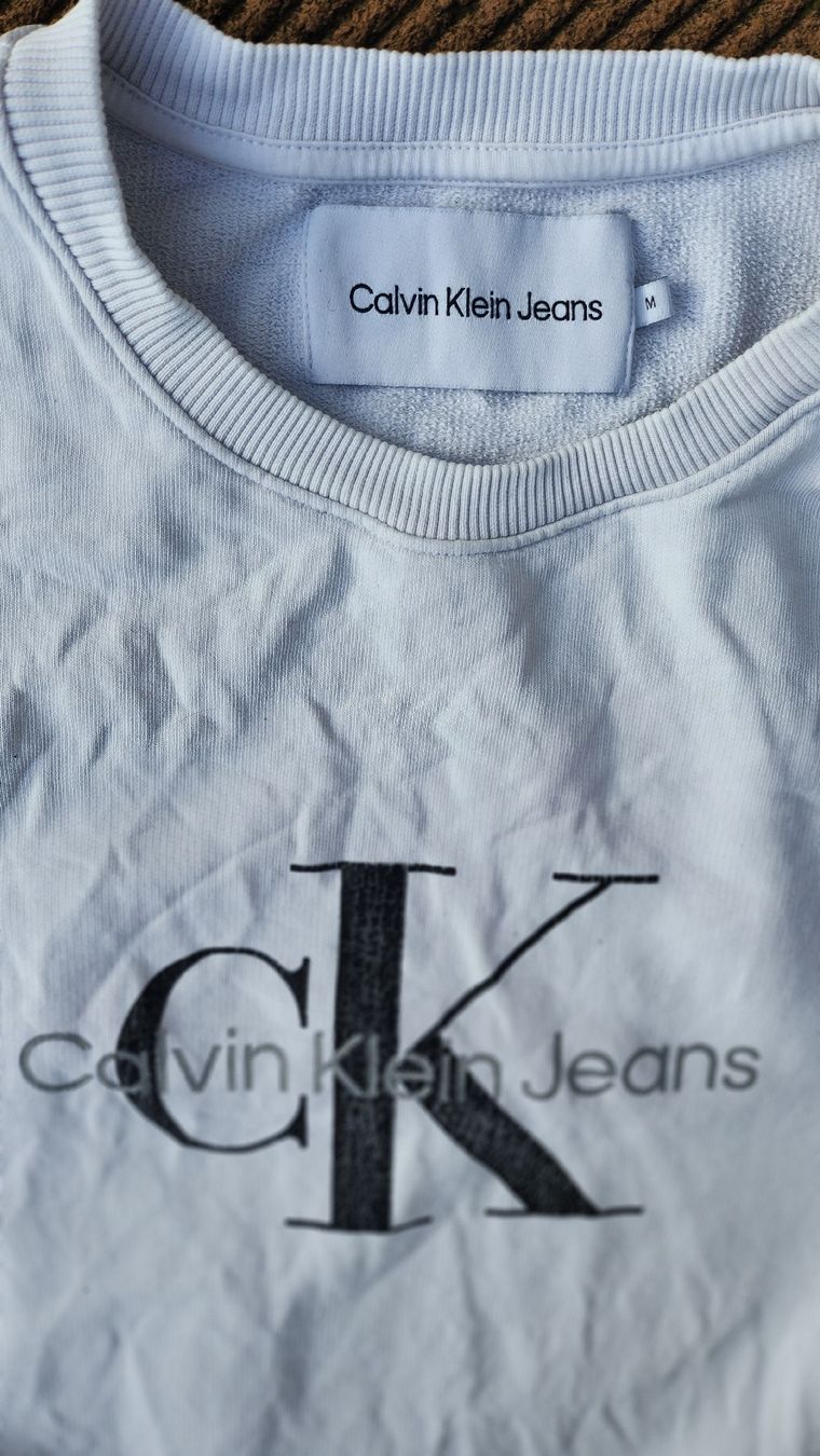Calvin Klein Maglioni & Felpe: Pull blanc CK, taille M, coton 100% – Usato da Agiez venduto da chouchanelle 4