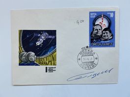 Weltraum Sojus 24 Beleg. Moskau 15.5.77 mit OU J. Glaskow