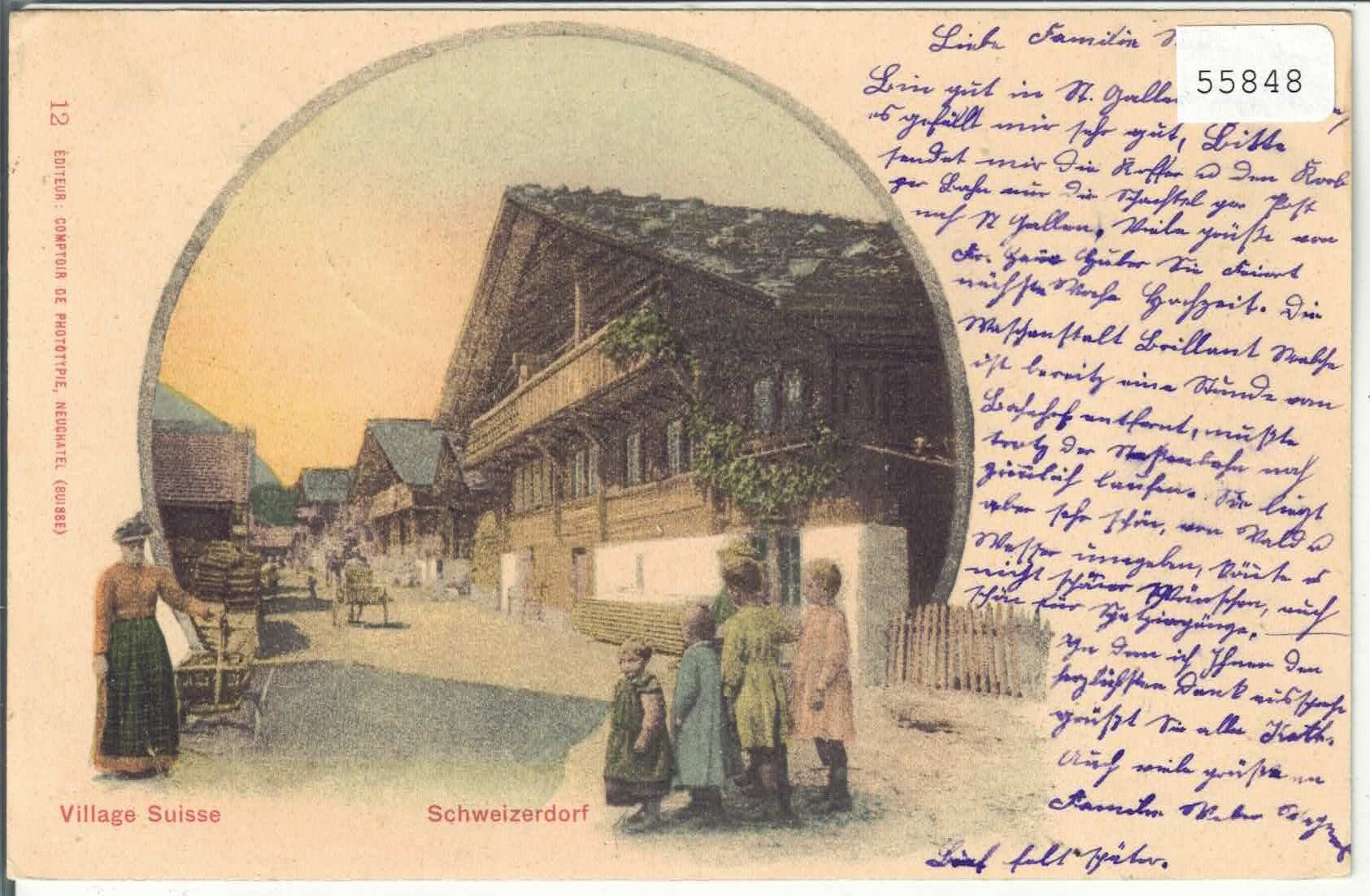 Ansichtskarten: Schweizerdorf - Village Suisse – Gebraucht aus Ettingen von Kartenplanet