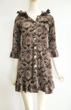 odd molly Long Bluse Tunika Mini Kleid Kapuze, 34