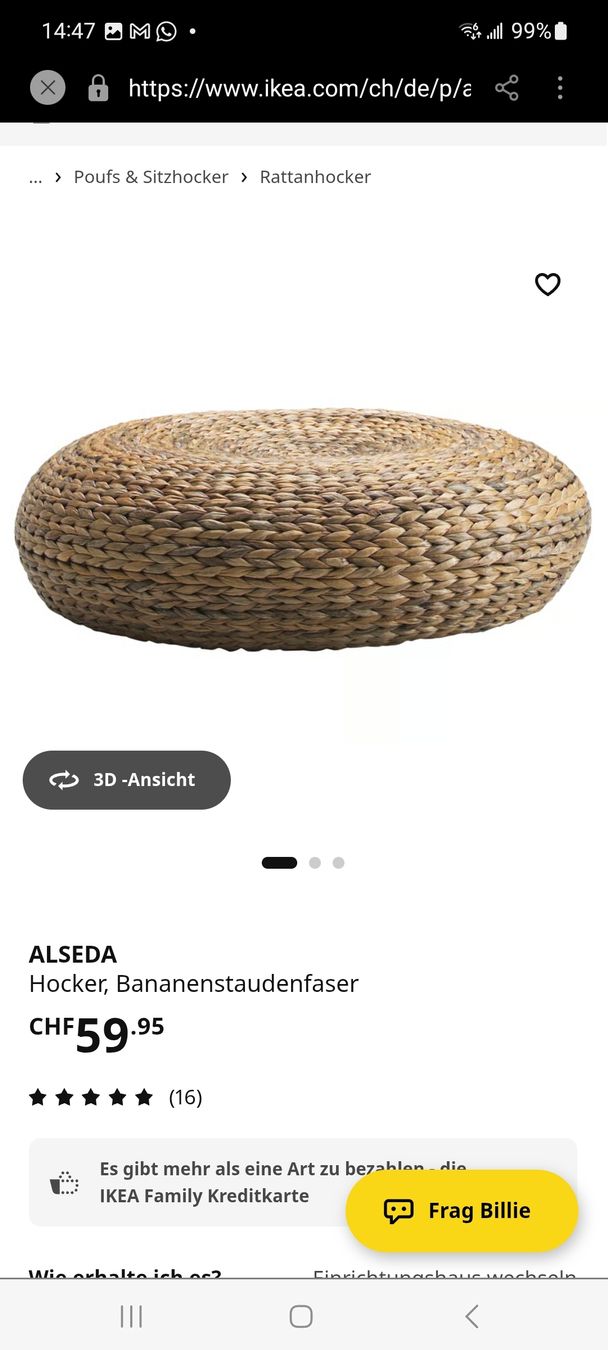 Ikea Sgabelli: Alseda Ottomane Schemel Hocker Pouf Ikea 2 Stück – Usato da Emmenbrücke venduto da gatasalvache