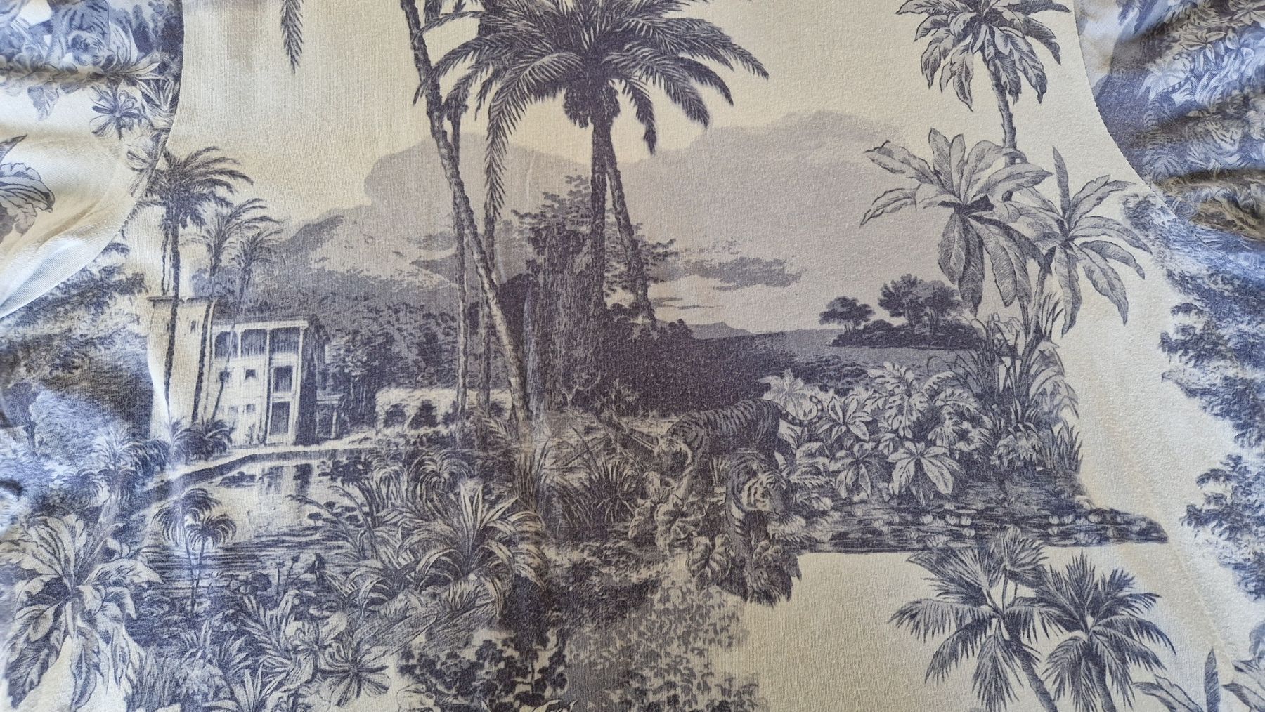 H&M T-shirt: Blaues TShirt mit exotischem Motiv – Usato da Oberengstringen venduto da Asteroid56 1